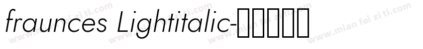 fraunces Lightitalic字体转换